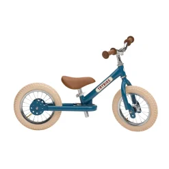 Trybike Balance Bike, Vintage Blue with Retro Look