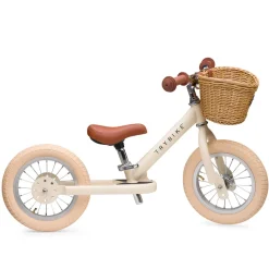 Trybike Balance Bike, Vintage Cream with Retro Look