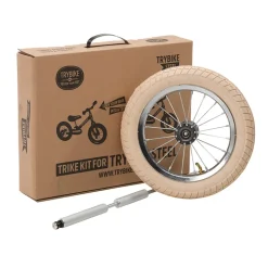 Trybike Three-Wheel Balance Bike, Vintage Pink with Retro Styling