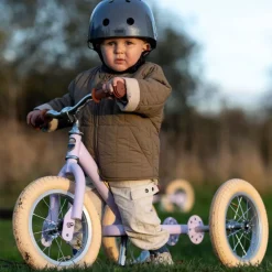 Trybike Tricycle Balance Bike, Vintage Purple with Retro Look