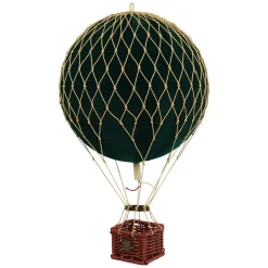 Velvet Green Hot Air Balloon - H: 30 x D: 18 cm