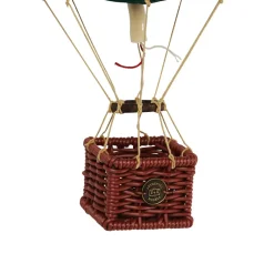 Velvet Green Hot Air Balloon - H: 30 x D: 18 cm