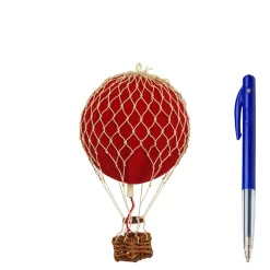 Velvet Red Hot Air Balloon - Dimensions: H: 13 x D: 8.5 cm