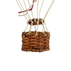 Velvet Red Hot Air Balloon - Dimensions: H: 13 x D: 8.5 cm
