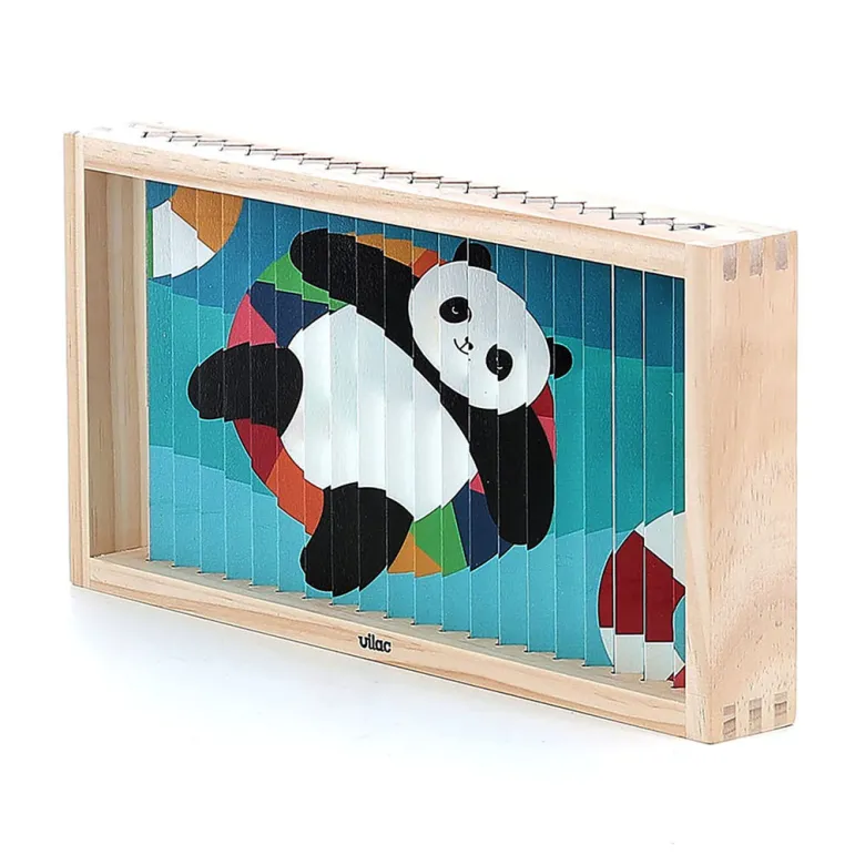 Vilac Agamograph Puzzle with 20 Pieces, 4-Dimensional Design - Animals