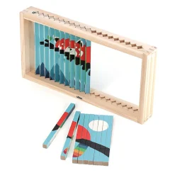 Vilac Agamograph Puzzle with 20 Pieces, 4-Dimensional Design - Animals