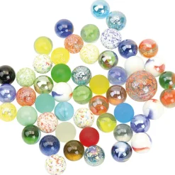 Vilac Glass Marbles in Jar, Assorted.