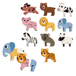 Vilac Magnets - 30 Pieces, Create 10 Fun Animals