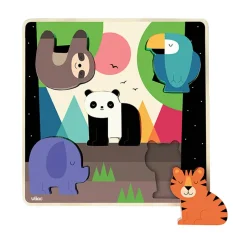Vilac Puzzle with Sound, 5 Pieces - Jungle by Andy Westface