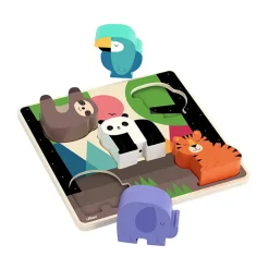 Vilac Puzzle with Sound, 5 Pieces - Jungle by Andy Westface