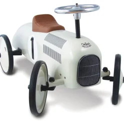 Vilac Ride-On Car in Metal, Off-White