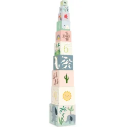 Vilac Stacking Blocks, Animals of the World