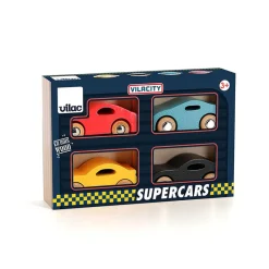 Vilac Super Cars in Wood, Set of 4