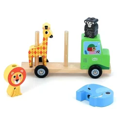 Vilac Tractor with Trailer and Stackable Animals