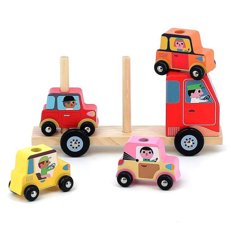 Vilac Truck with Trailer and Stacking Cars