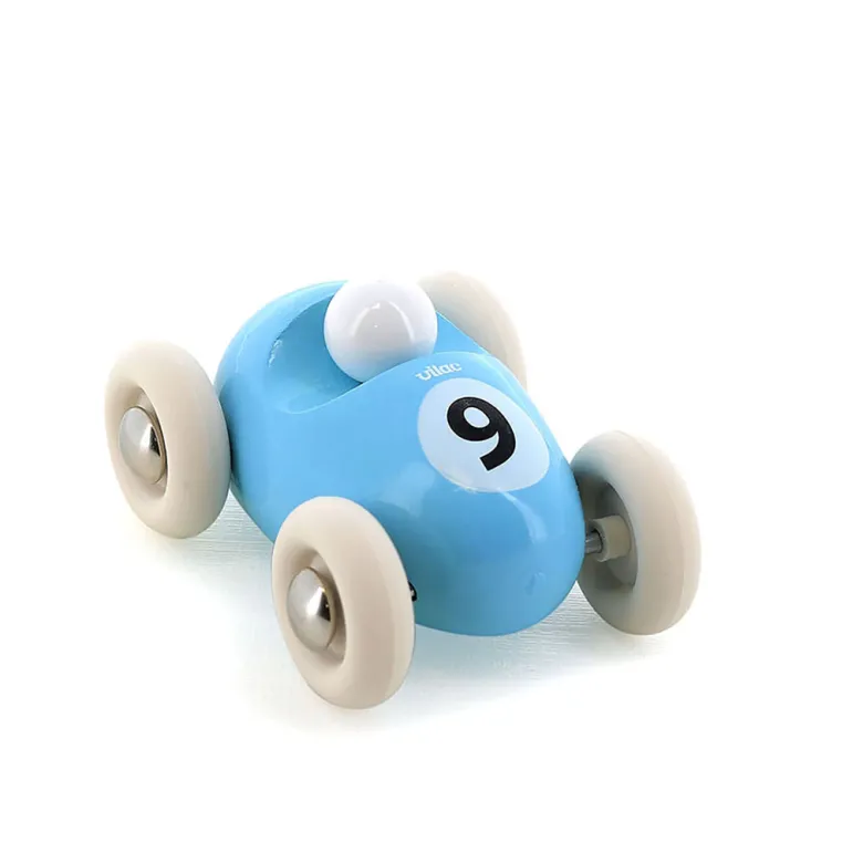 Vilac Vintage Mini Racer Car, No. 9 - Light Blue