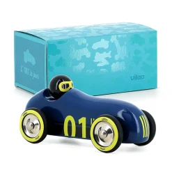Vilac Vintage Racing Car, Old Sport - Sailor Blue