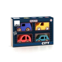 Vilac Wooden City Cars – Set of 4