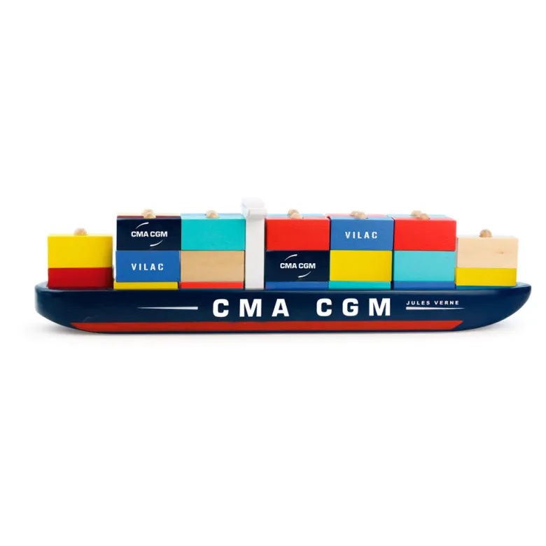 Vilac Wooden Container Ship - City
