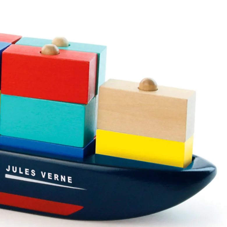 Vilac Wooden Container Ship - City