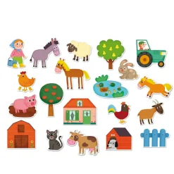 Vilac Wooden Magnets, Farm Animals