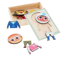 Vilac Wooden Puzzle, 6 x 3 Pieces - Jules by Ingela P Arrhenius