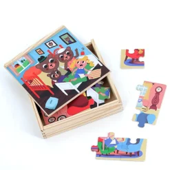 Vilac Wooden Puzzle 4x9 Pieces, Goldilocks by Ingela P. Arrhenius
