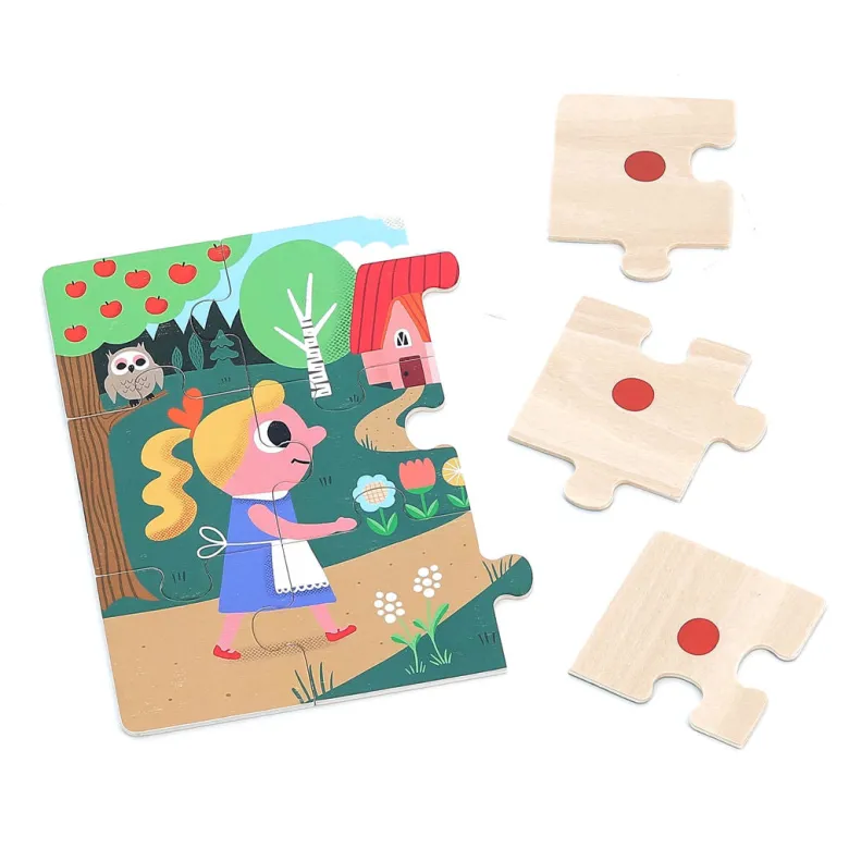 Vilac Wooden Puzzle 4x9 Pieces, Goldilocks by Ingela P. Arrhenius