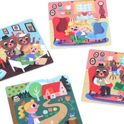 Vilac Wooden Puzzle 4x9 Pieces, Goldilocks by Ingela P. Arrhenius