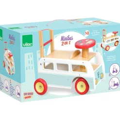 Vilac Wooden Walker, 2-in-1 - Retro Bus