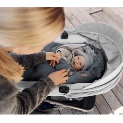 Voksi Bag, City Stroller Bag, OEKO-TEX - Black Cream