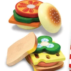 Wooden Play Food, Sandwich Set