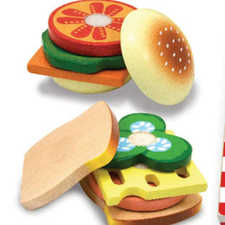 Wooden Play Food, Sandwich Set