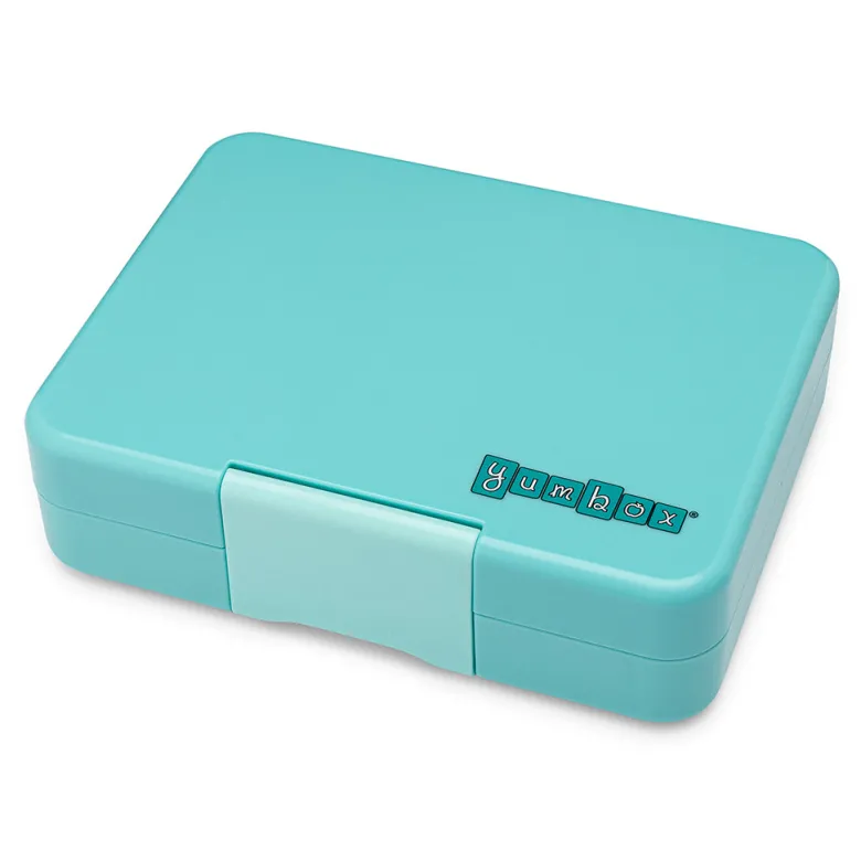 Yumbox Lunchbox with 3 Compartments, Snack - Misty Aqua/ Rainbow