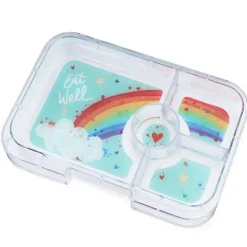 Yumbox XL Lunchbox with 4 Compartments, Tapas - Capri Pink/ Rainbow Tray