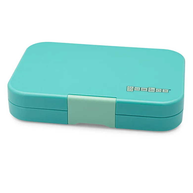 Yumbox XL Lunchbox with 4 Compartments, Tapas – Antibes Blue/ Rainbow